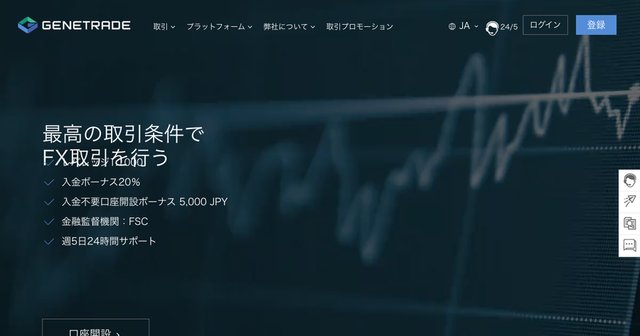 GeneTradeの公式サイト